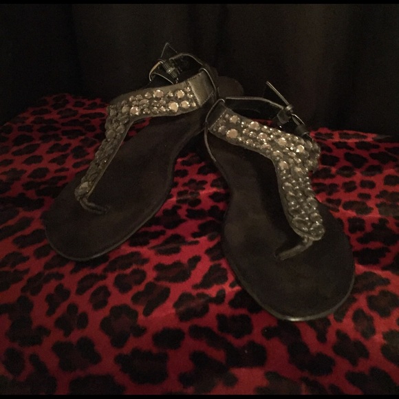 Aerosoles “Chloud Nine” black sandals 8 1/2 - Picture 1 of 5